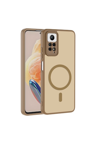 Xiaomi Redmi Note 12 Pro 4g Kılıf Kamera Korumalı Mat Darbe Emici M-safe Şarj Özellikli Silikon Kapak Siyah