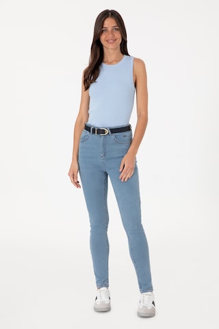 U.S. Polo Assn. Kadın Açık Mavi Skinny High Waist Fit Pantolon 50307834-DN0013
