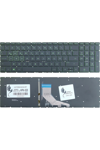 HP Uyumlu Pavilion Gaming 15-ec0003nt (7WG37EA) Klavye Işıklı (Yeşil)