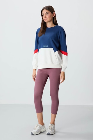Tommy Life Parlament Kompakt Pamuklu Kalın Pürüzsüz Dokulu O Yaka Oversize Fit Kadın Sweatshirt - 97289 Parlament Mavisi