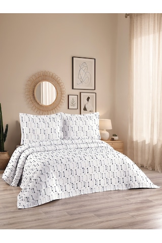 Luna 3 Parça Çift Kişilik Pike Takımı Lacivert 230 X 240 Cm Lacivert