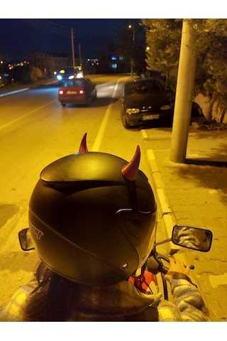 Kask Için Şeytan Boynuzu - Kask Süsü Diğer