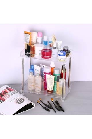 Dancemonkey 2 Katlı Şeffaf Banyo Organizatörü - Makyaj & Kişisel Bakım İçin Pratik Saklama Diğer
