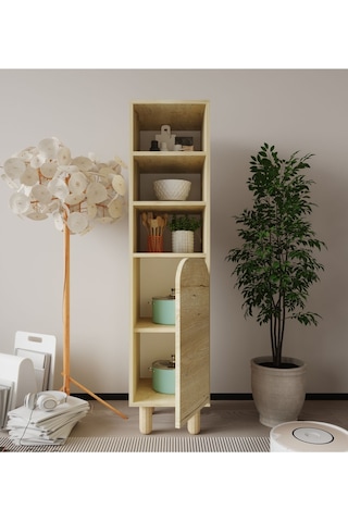 Parma 1 Kapaklı Mutfak Dolap, Kahve Köşesi, Çok Amaçlı Dolap Safir Meşe