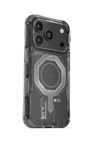 Apple Uyumlu iPhone 17 Pro Max Kılıf Skinarma M-safe Şarj Özellikli Airbag Tasarımlı Magma Kapak Füme
