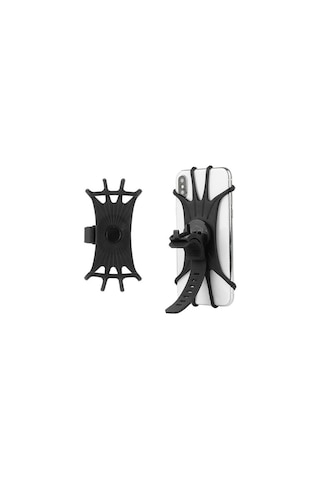 Mobgift Esnek Silikon Örümcek Bisiklet Telefon Tutucu Siyah