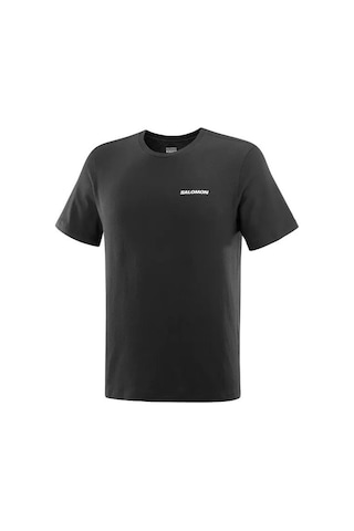 Salomon Graphıc Perf Ss Tee M Deep Black// Koşu T-shırt Lc2219400 001