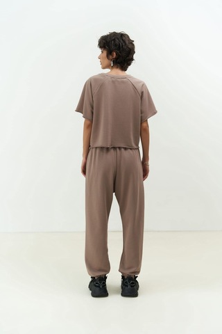 Mai Collection Mai Studios Co. Vero Boz Gri Crop Eşofman Takım Vizon