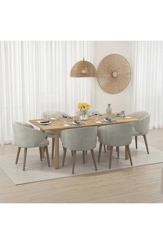 Bohem Açılır Yemek Masası Florida Meşe 160-200x78x90 Cm