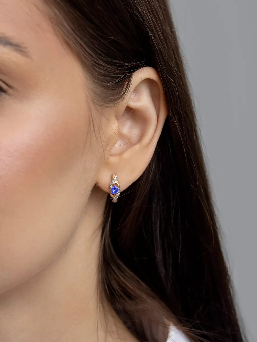 Veronika Jewelry Factory 925 Ayar Gümüşten Klasik Fiyonitlı Raylar Küpeler 211828700 Altın