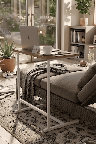 Reflekta Ergonomik Yükseklik Ayarlı Taşınabilir Laptop Sehpası Atlantik Çam / Beyaz Demonte Atlantik Çam-beyaz