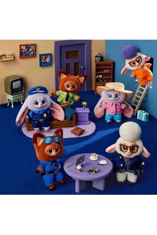 Zootopia Sürpriz Bebek Anahtarlık Çanta Süsü Charm Zotopia Hayvan Peluş Anahtarlık