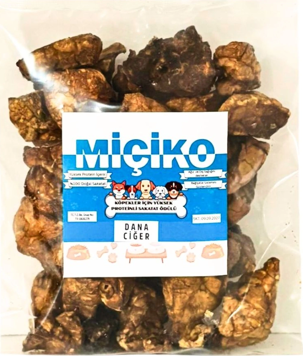 Yüksek Proteinli Dana Ciğer Köpek Ödülü 100gr