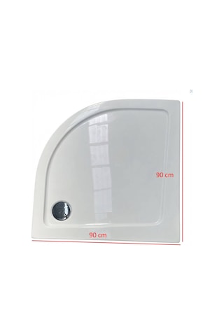 Genel Markalar - Monoflat Duş Teknesi Oval 90 90 Beyaz Oplo0007-