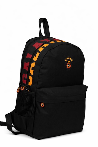 Galatasaray Lisanslı 3 Bölmeli Sırt Çantası - Laptop Bölmeli Su İtici Özellikli Siyah Okul Çantası