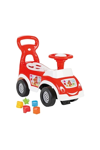 07 828 Smart Baby Ride On Bultaklı İlk Arabam - Kırmızı Çok Renkli