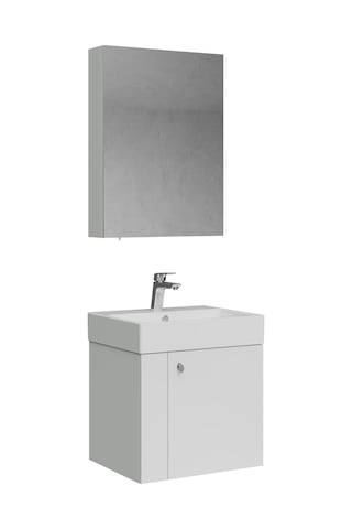 Creavit Font Lavabo Dolabı Ve Aynalı Dolap Seti Beyaz