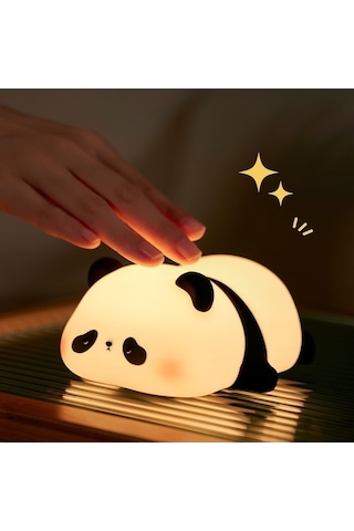 Maoyaya Uyku Silikon Sevimli Panda Lambası Lambası Lamba Kontrol Karartma İçin Gece Dokunmatik Çocuklar Başucu Me Çok Renkli