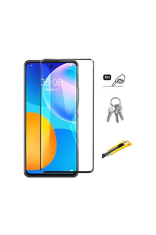 Huawei P Smart 2021 Zore Kenarları Kırılmaya Dayanıklı Cam Ekran Koruyucu