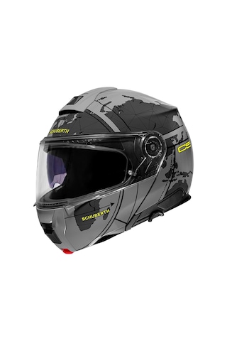 Schuberth C5 Globe Grey Çene Açılır Motosiklet Kaskı Siyah