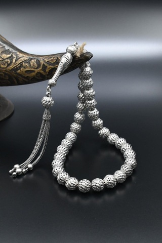 Erkek 925 Ayar Gümüş Tesbih Orta Boy -34 Gr- 901351 Gümüş