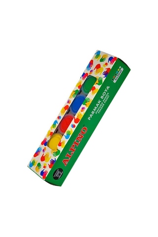 Parmak Boyası 6 Renk 25 Ml 1 Paket 6 Lı Parmak Boya Alpino Anasınıfı Okul Öncesi Kreş Etkinlik