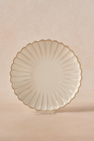 Karaca Daisy Çukur Tabak 19 Cm Krem