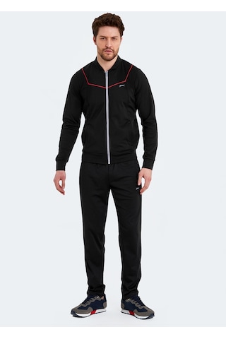 Slazenger ROOSEVELT IN Erkek Cepli Fermuarlı Siyah Eşofman Takımı