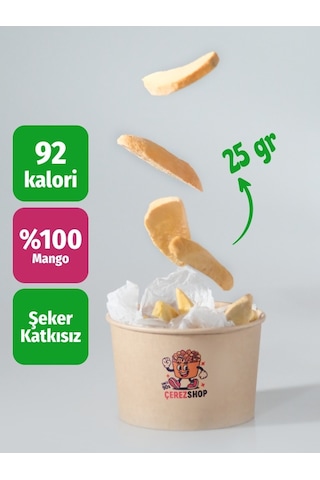 Mango Kuru Meyve Cipsi Dondurularak Kurutulmuş Freeze Dried Mango %100 Doğal Glutensiz Atıştırmalık 25g 25 G