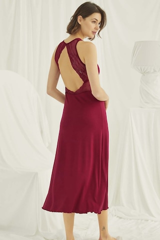 Monamise 18482 Kadın Gecelik-kırmızı Kırmızı