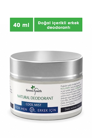 Cool Mist Yeni Nesil, Doğal İçerikli Erkek Deodorantı Ve Ter Kokusu Önleyici, Alüminyum, İçermez.