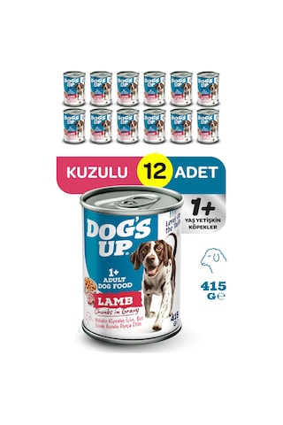 Dogs Up Yaş Yetişkin Köpek Maması Kuzu Etli 415gr 12li