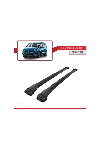 Volkswagen Sharan 2010-2022 Arası İle Uyumlu Ace-1 Ara Atkı Tavan Barı Siyah