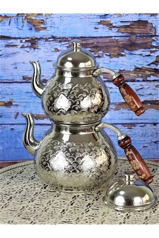 Damla Battal Boy Bakır Çaydanlık