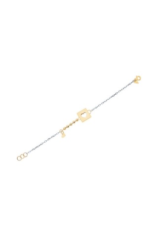 Diamond Line - Gülaylar 14 Ayar Altın Figür Bileklik Sarı Altın