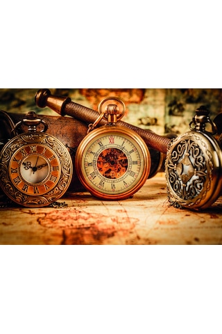 Nova Puzzle 2x2000 Parça Antika Saatler ve Yeni Hedefler Puzzle S