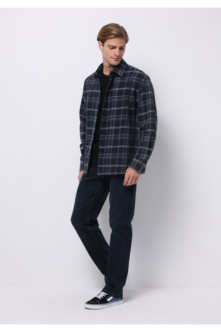 Colin's Colins Comfort Fit Shirt Neck Ekoseli Erkek Mavi Uzun Kol Gömlek Cl1075660 Q1.v1 Igc Indigo Check