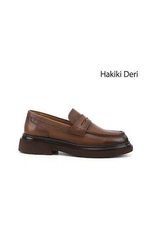 Gönderir Erkek Taba Antik Hakiki Deri Loafer Ayakkabı Ddma73542942