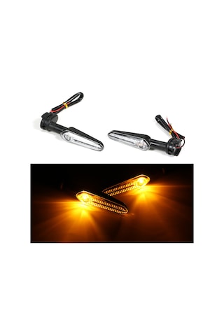 Maiyame Yamaha Mt07/mt09/mt10 İçin Siyah Abs Led Sinyal Lambası - Sarı Işık, 77g Hafif