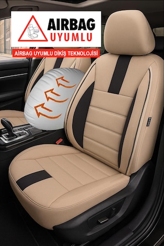 Oniks Tay Tüyü Oto Koltuk Kılıfı Fiat Egea-linea-punto-albea-marea-tipo-uno Uyumlu Bej