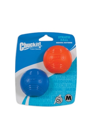 Chuckt Strato Ball 2'li Köpek Oyun Topu Orta Boy 6.5 CM Çok Renkli