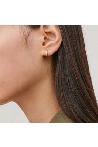 8 Mm Cerrahi Çelik Halka Küpe Gold Renkli Sarı