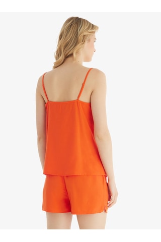 Blackspade Kadın Premium Ekovero İnce Askılı Şortlu Mercan Pijama Takımı C1t3n5o06 Mercan