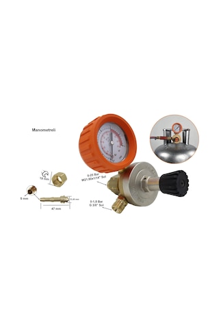 Yıldız Basınç Düsürücü Propan Lpg Manometreli 4 Bar 5120-4
