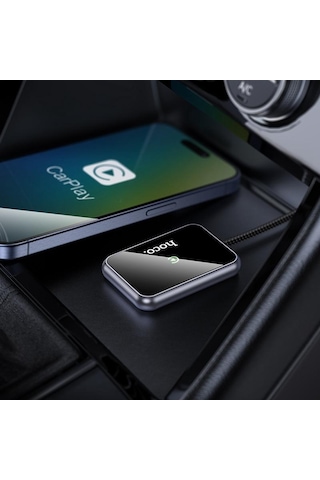 Hoco Hu1 Araba Kablosuz Carplay Adaptörü Gri