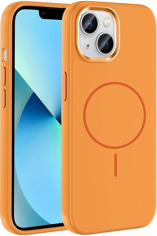Apple Uyumlu iPhone 15 Kılıf M-safe Şarj Özellikli Metal Kamera Çerçeveli Zore Edi Silikon Kapak