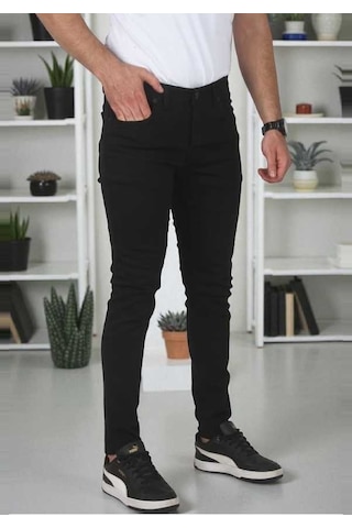 Deepsea Erkek Siyah Skinny Kesim Kot Jean Pantolon 2004157 Siyah