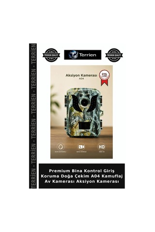 Premium Bina Kontrol Giriş Koruma Doğa Çekim A04 Kamuflaj Av Kamerası Aksiyon Kamerası