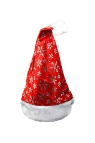 Simli Yılbaşı Şapka - Unisex Noel Şapkası Çocuk - Yeni Yıl Şapkası Simli - Noel Baba Şapka