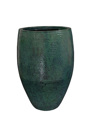 Thom Mavi Metal Yüksek Saksı 62x88cm